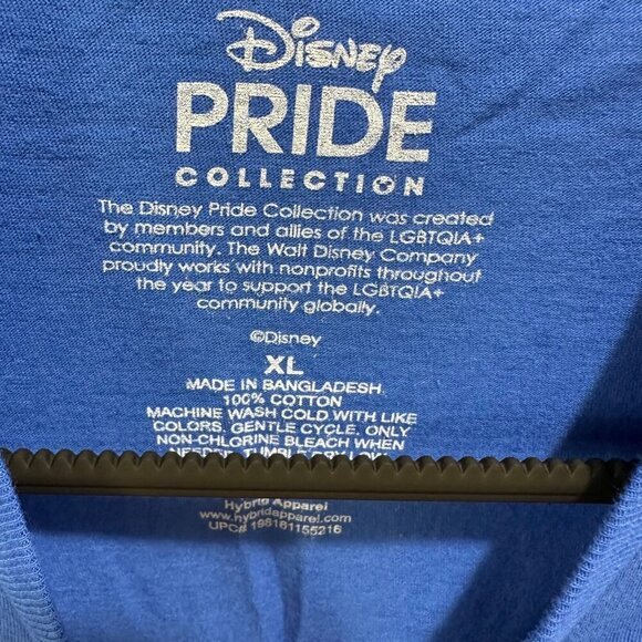 Disney Pride Collection Adult‎ Size XL Blue Stitch Rainbow ‘You Belong’ T-Shirt - Picture 5 of 6